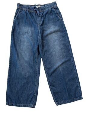 NINE WEST Jeans cotton blend elastic waist wide leg jeans size Large